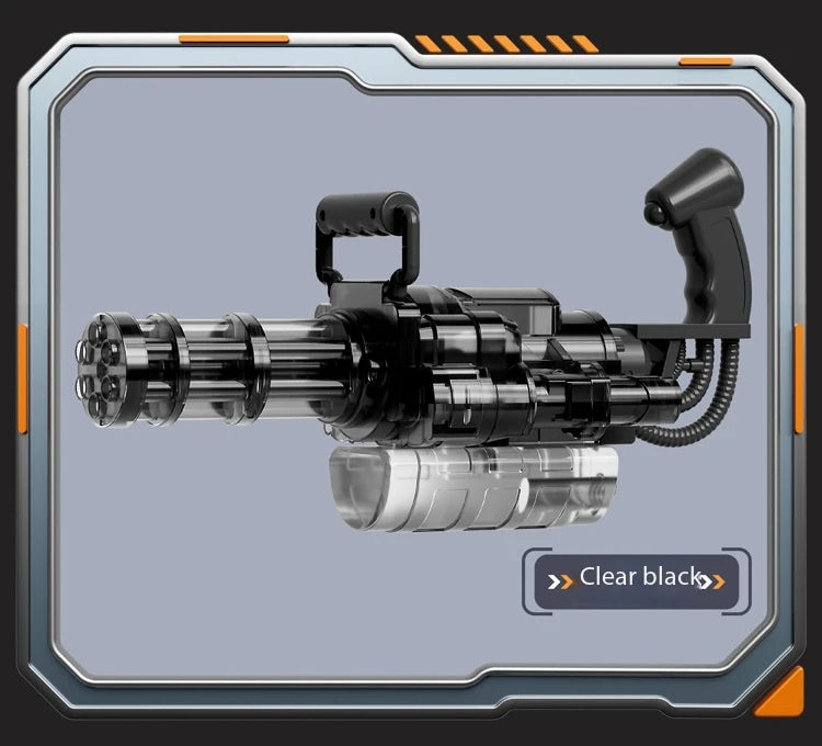 Pistolet à Eau Gatling Électrique – Tir Rafale & Réservoir Sac à Dos